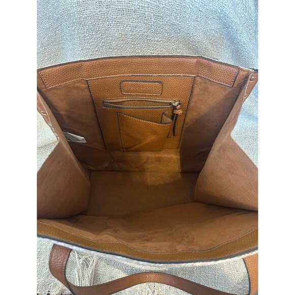 Steve Madden Bstraw Cognac Shoulder Tote Bag - Picture 8 of 9